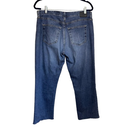 AG Adriano Goldschmied Ex-Boyfriend Slim Slouchy Slim Frayed raw hem sz 28R - Picture 2 of 10